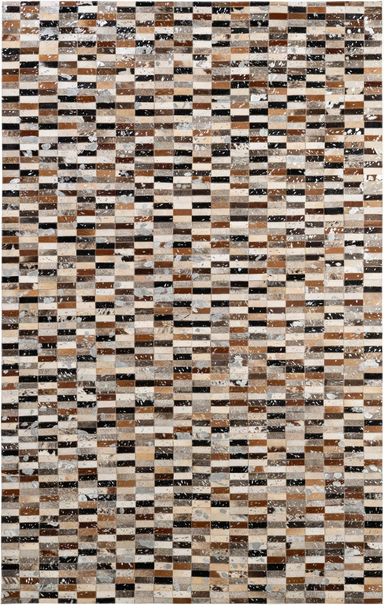 5' x 7' 11 Cowhide - Patchwork Rug