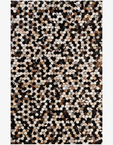 5' 1 x 8' Cowhide - Patchwork Rug