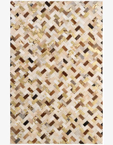 5' 1 x 7' 10 Cowhide - Patchwork Rug