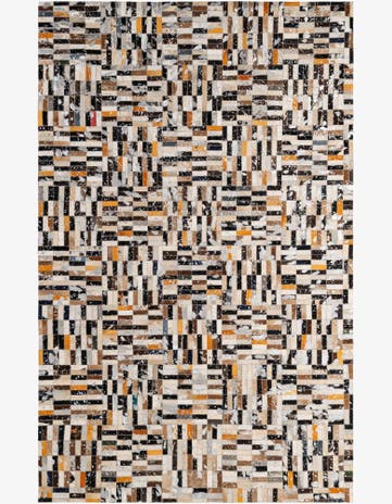 5' 2 x 8' 2 Cowhide - Patchwork Rug