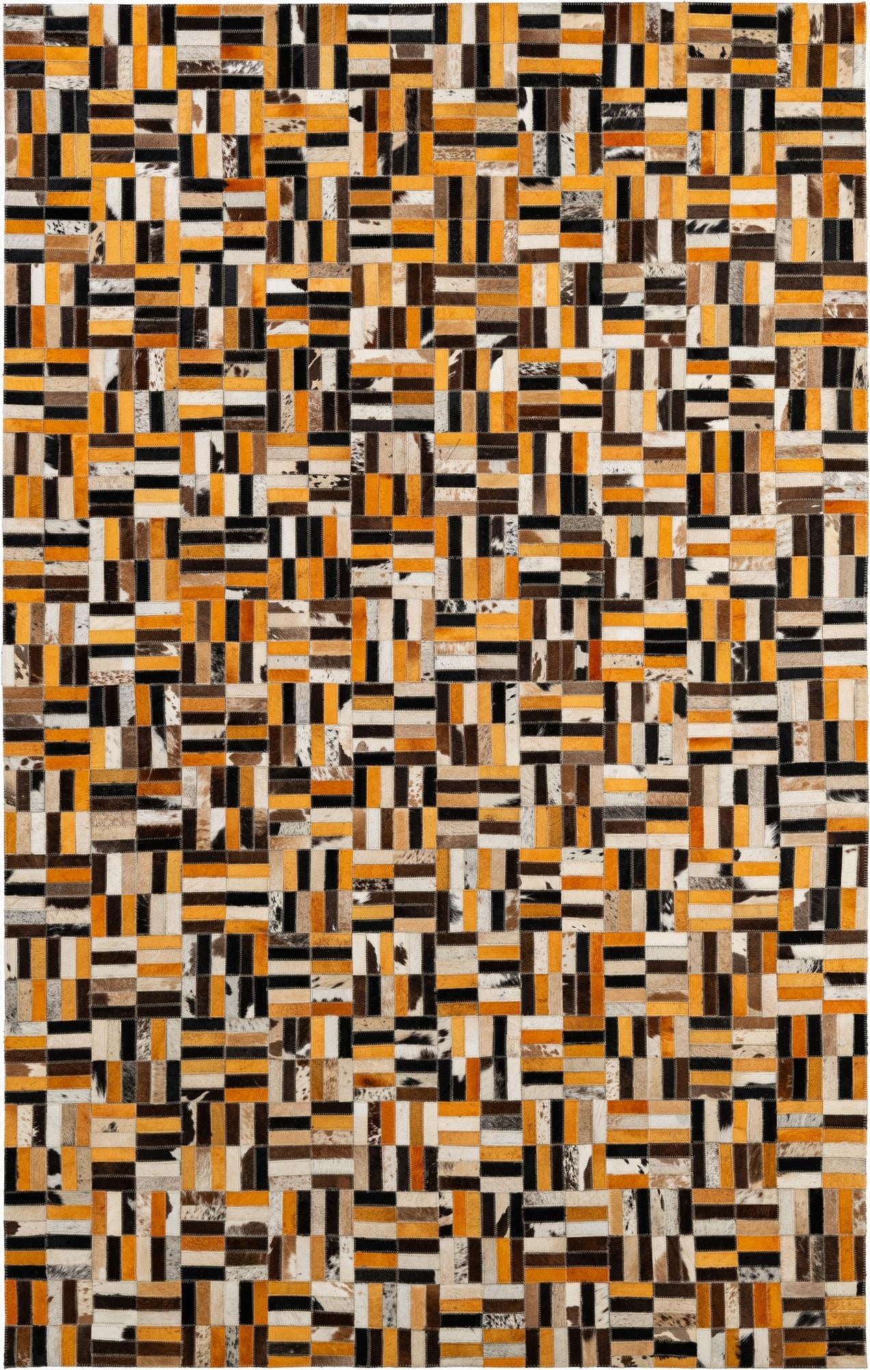 5' x 7' 11 Cowhide - Patchwork Rug