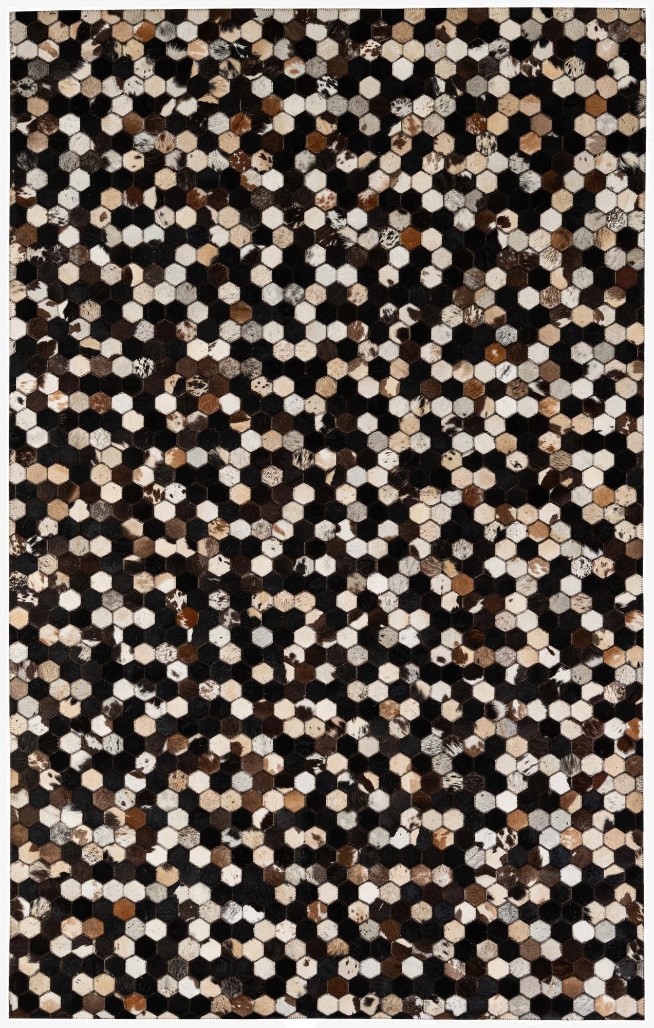 5' 1 x 8' Cowhide - Patchwork Rug