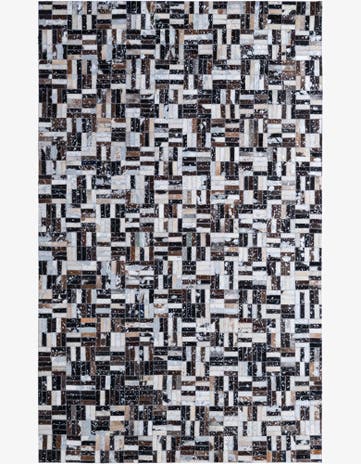 4' 11 x 7' 10 Cowhide - Patchwork Rug