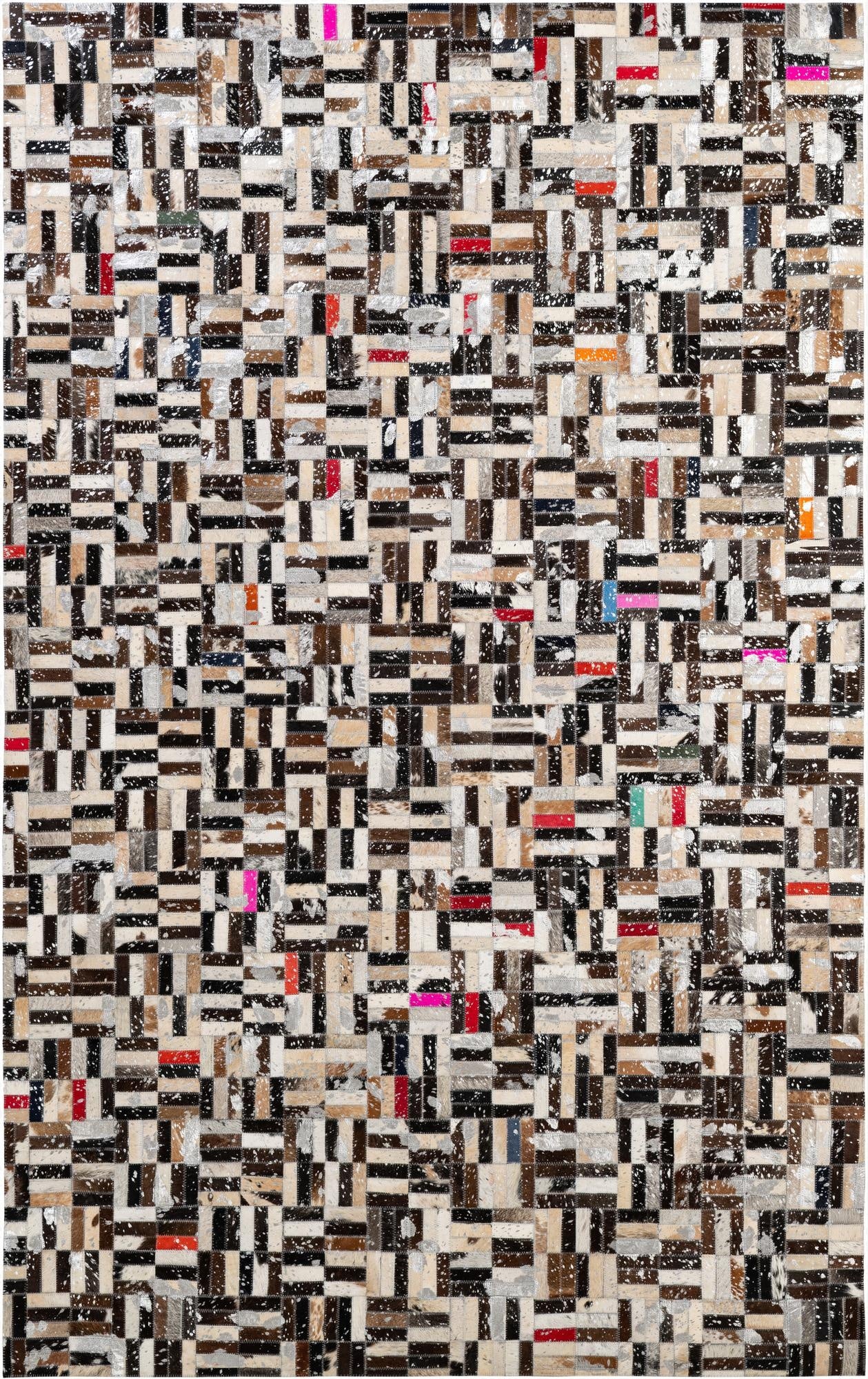 5' 2 x 8' Cowhide - Patchwork Rug
