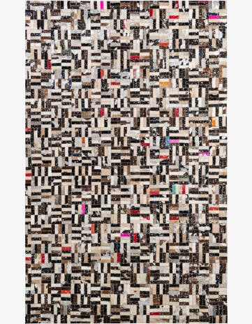 5' 2 x 8' Cowhide - Patchwork Rug