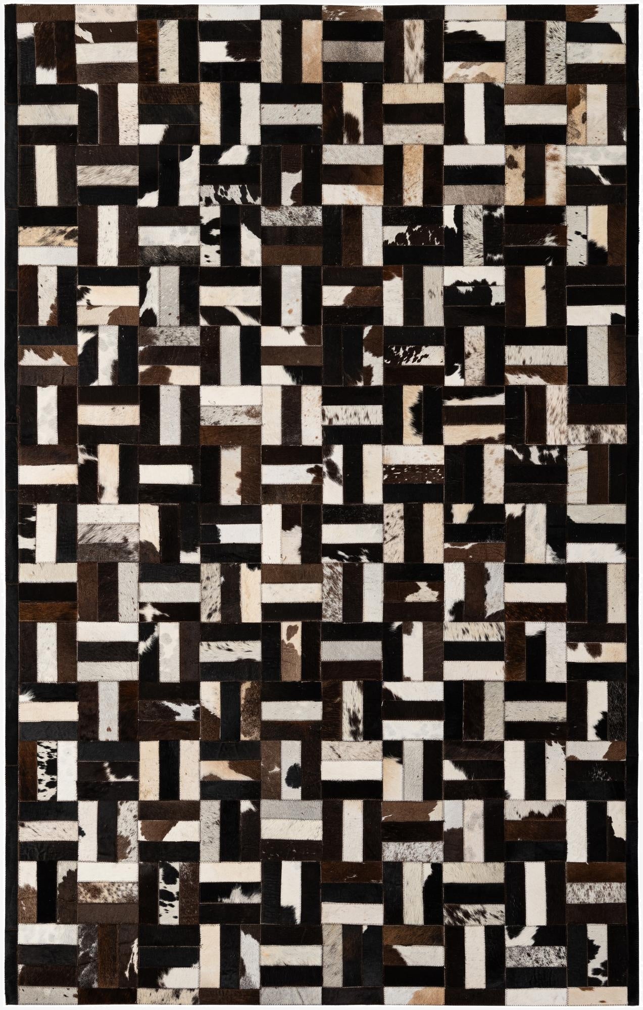 5' 1 x 7' 11 Cowhide - Patchwork Rug