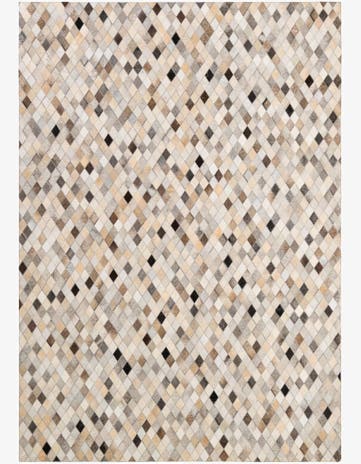 5' 8 x 8' Cowhide - Patchwork Rug