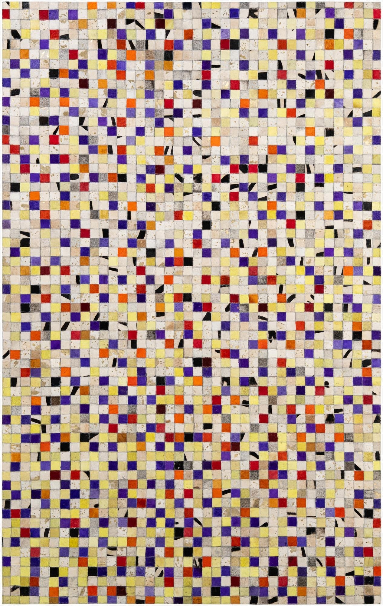 5' 1 x 8' Cowhide - Patchwork Rug