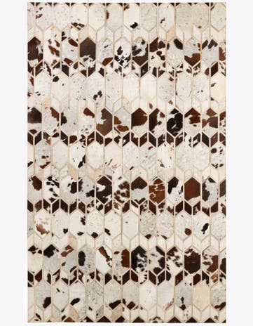 5' x 8' 2 Cowhide - Patchwork Rug