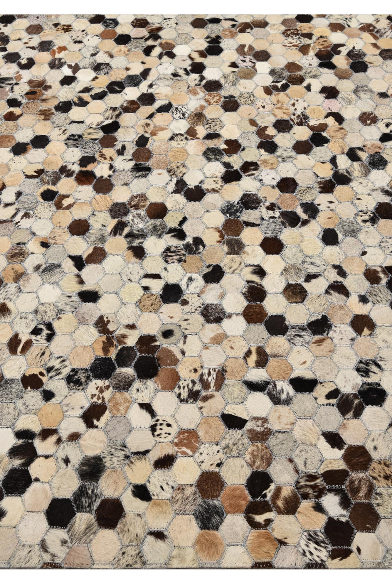 5' 1 x 8' Cowhide Leather Rug