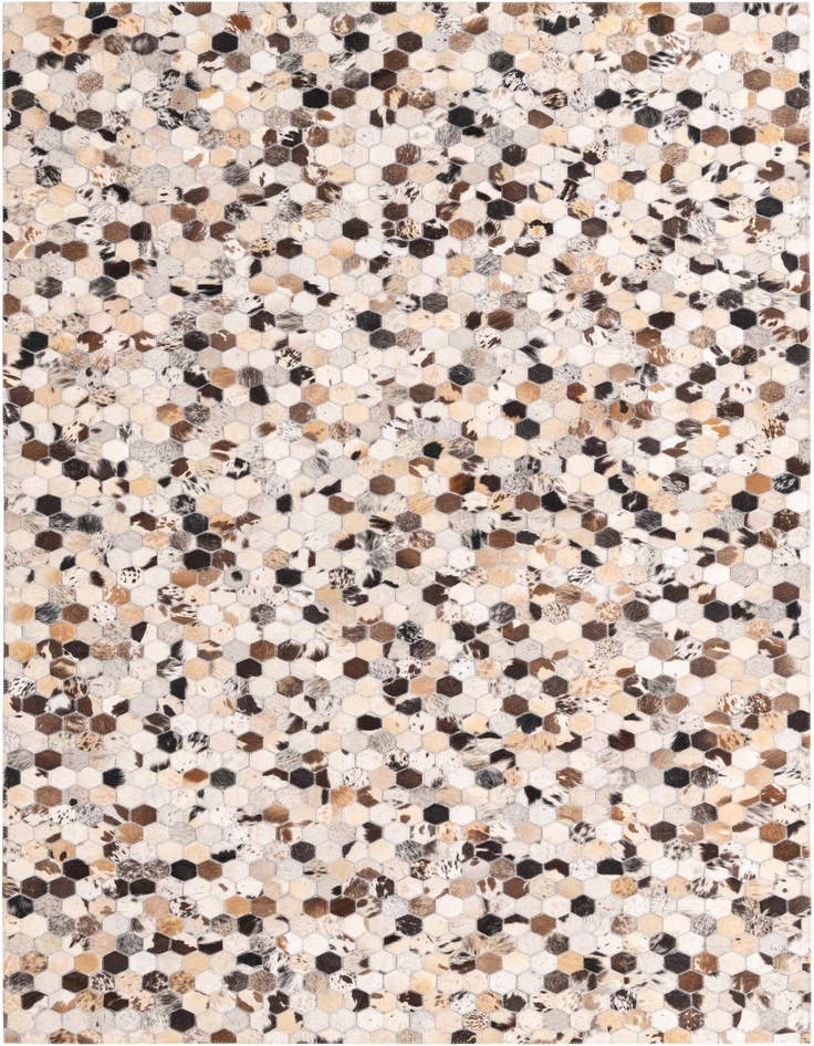 Detail image of 5' 1 x 8' Cowhide Leather Rug