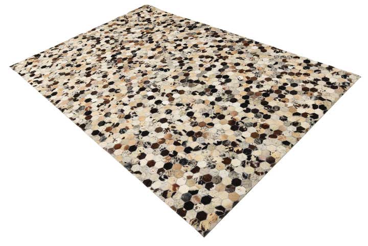 5' 2 x 8' Cowhide Leather Rug