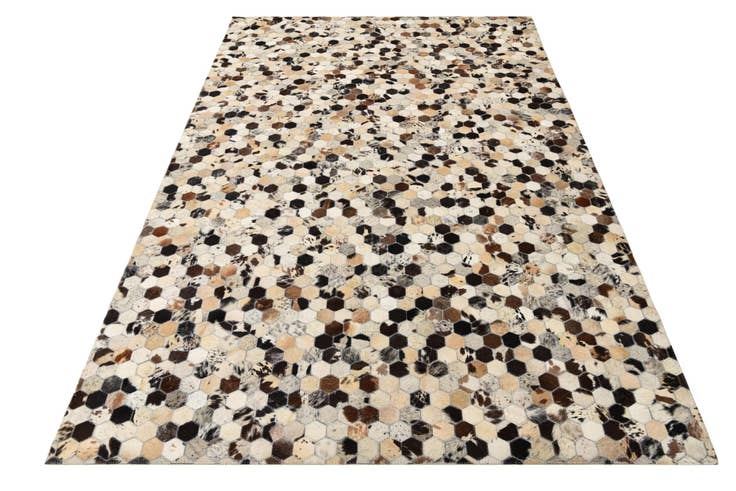 Detail image of 5' 2 x 8' Cowhide Leather Rug