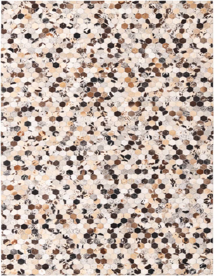 Detail image of 5' 2 x 8' Cowhide Leather Rug