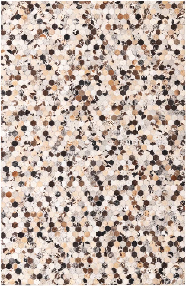 Detail image of 5' 2 x 8' Cowhide Leather Rug