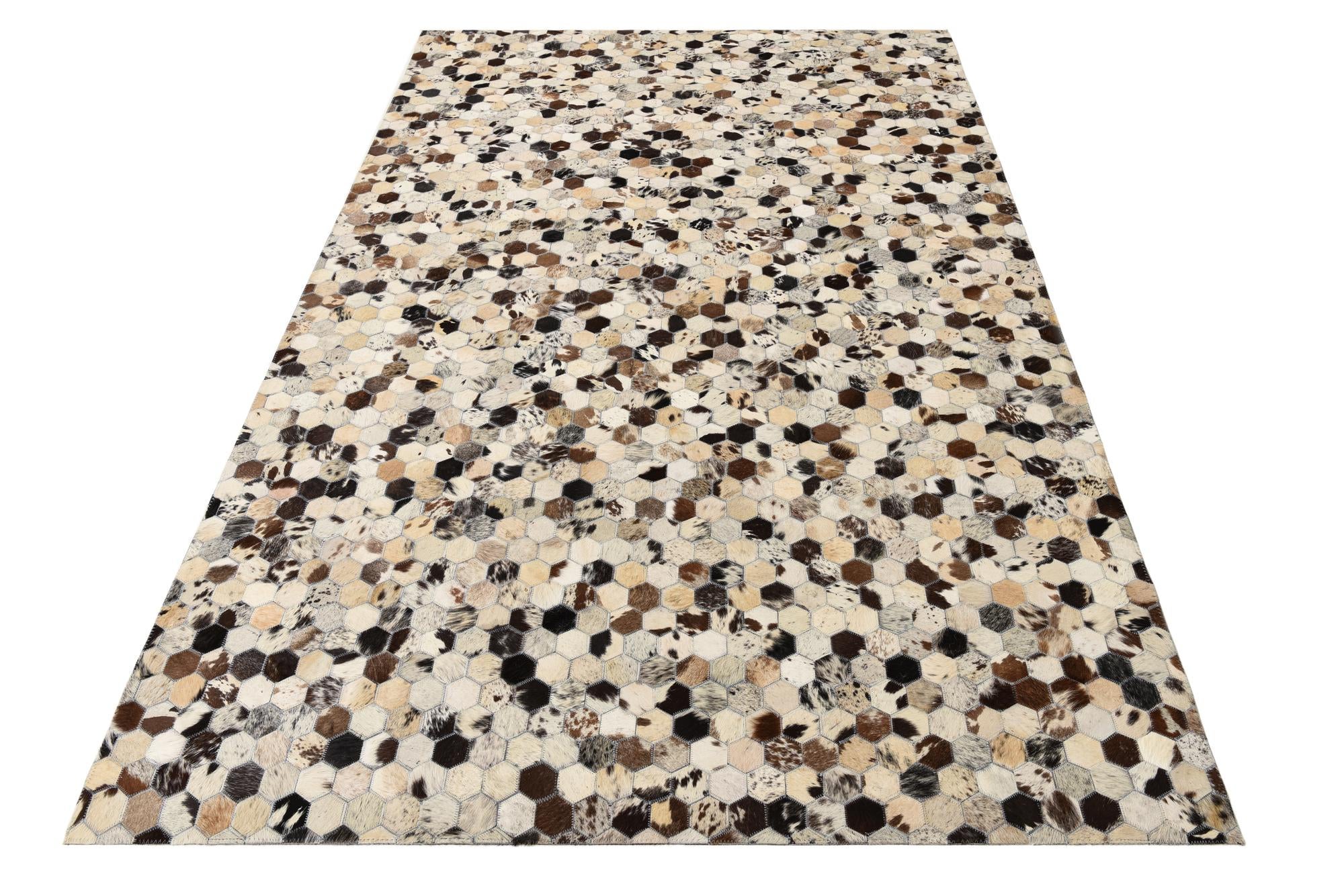 5' 1 x 7' 10 Cowhide Leather Rug