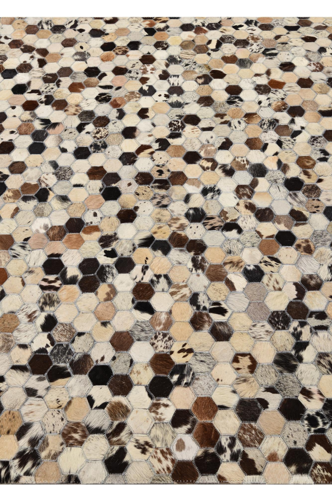 5' 1 x 7' 10 Cowhide Leather Rug
