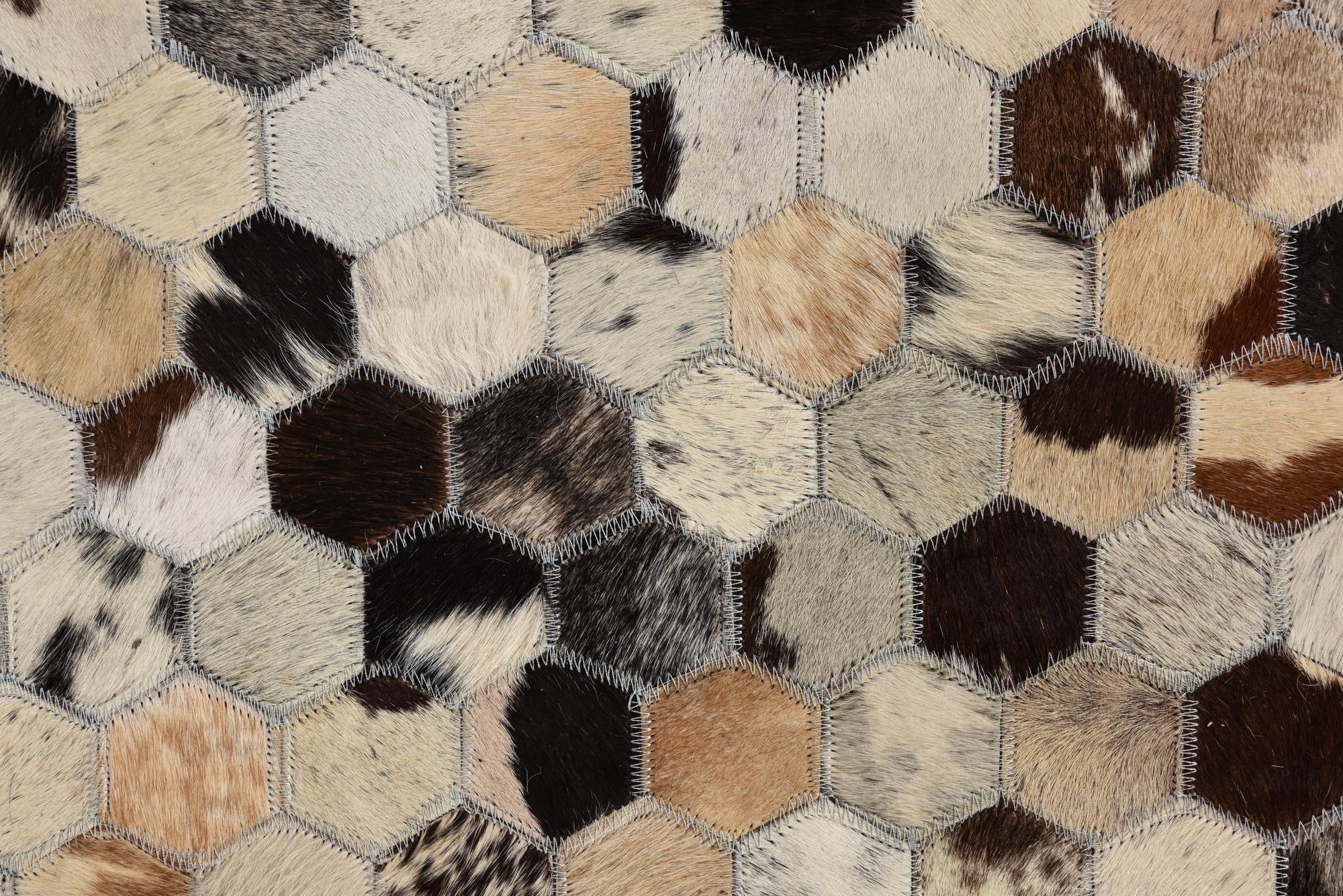 5' 1 x 7' 10 Cowhide Leather Rug