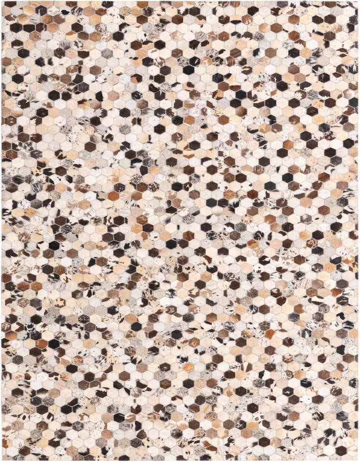 Detail image of 5' 1 x 7' 10 Cowhide Leather Rug