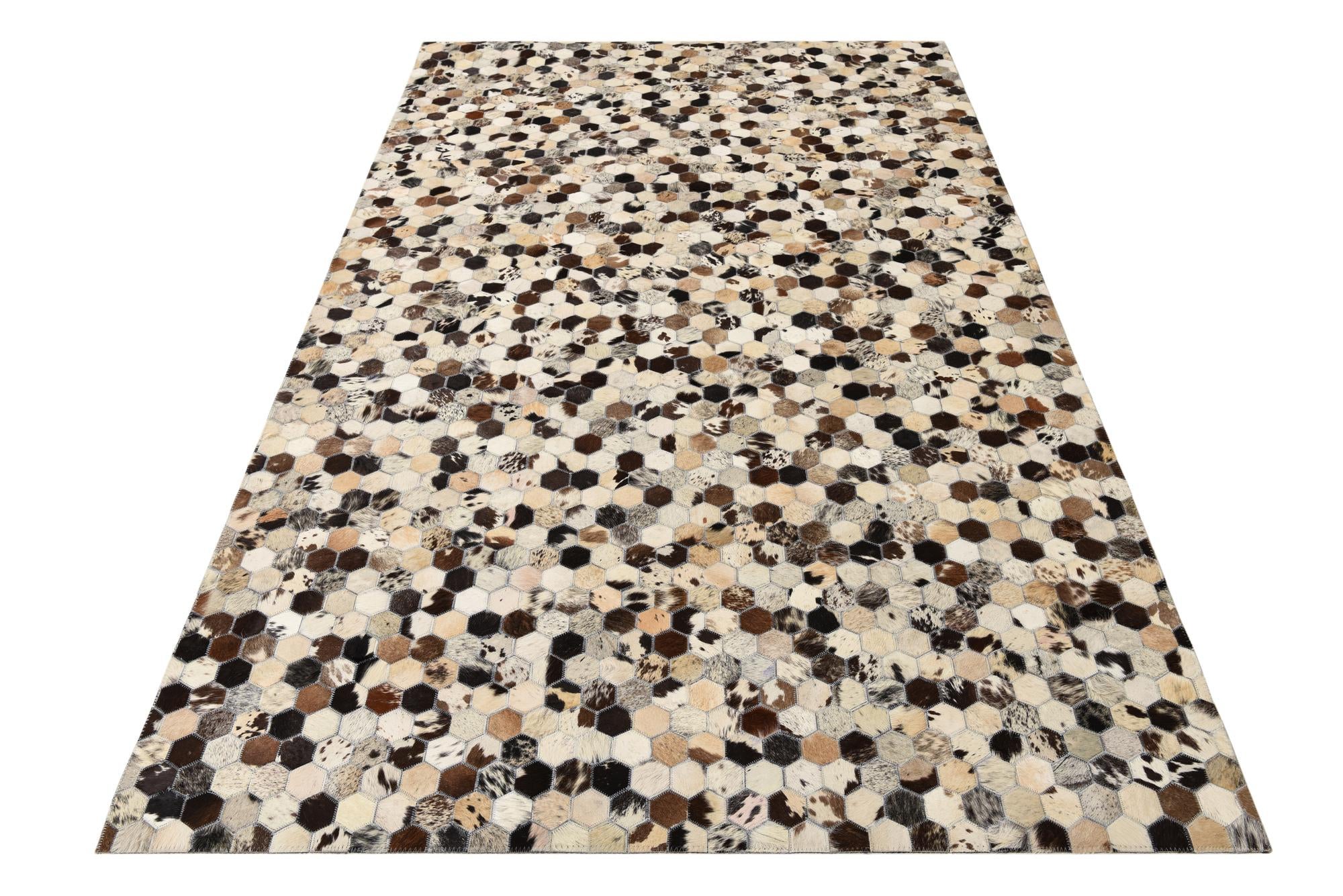 5' x 8' Cowhide Leather Rug