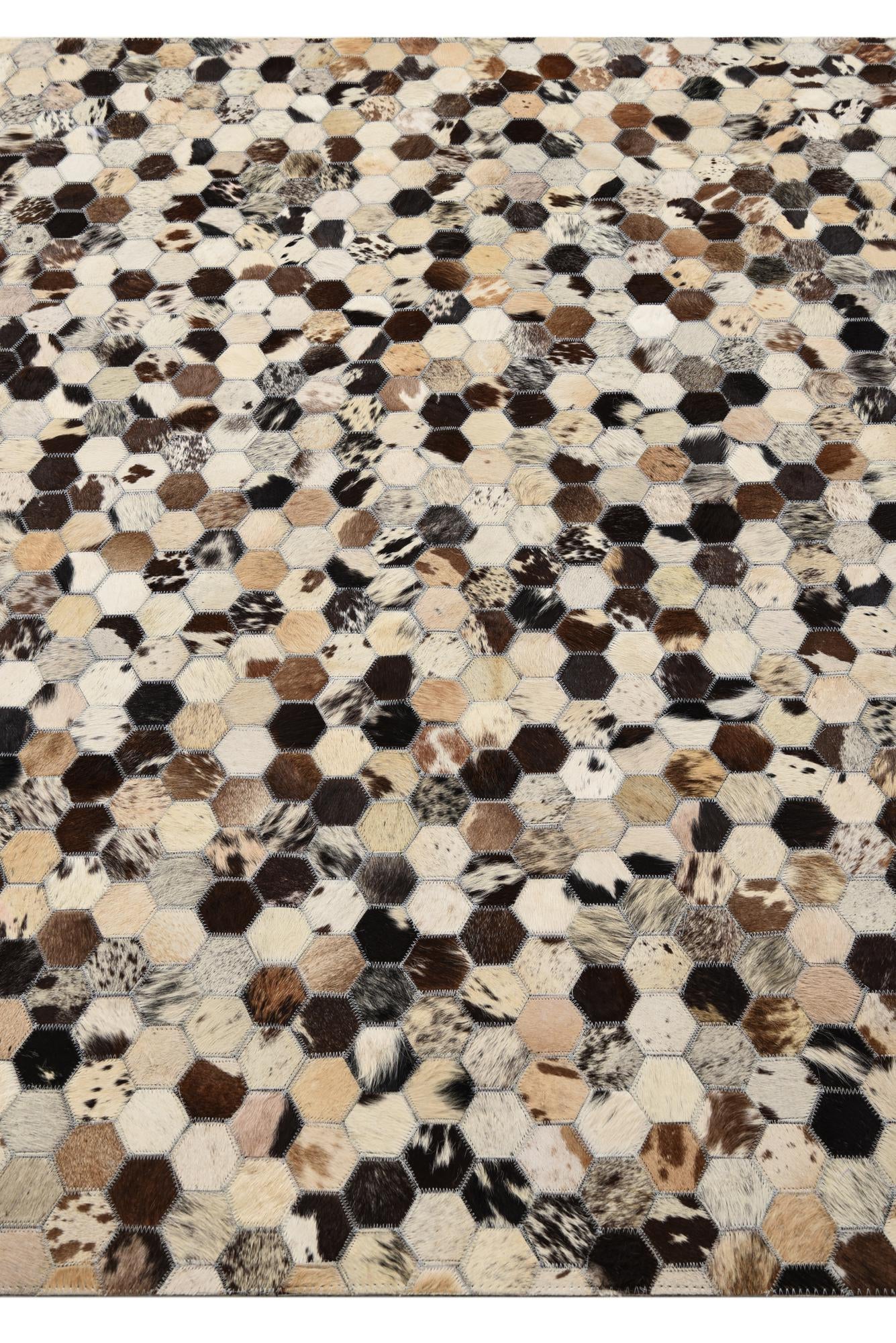 5' x 8' Cowhide Leather Rug