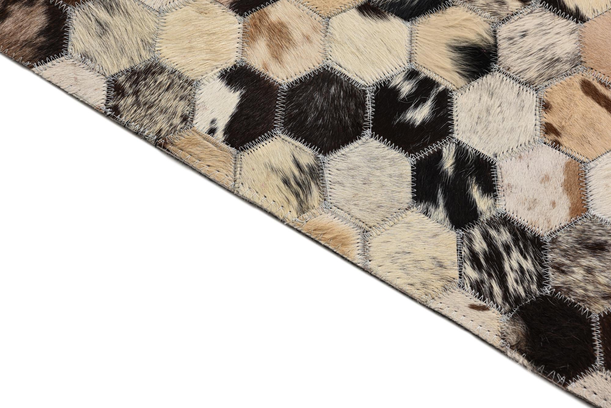 5' x 8' Cowhide Leather Rug