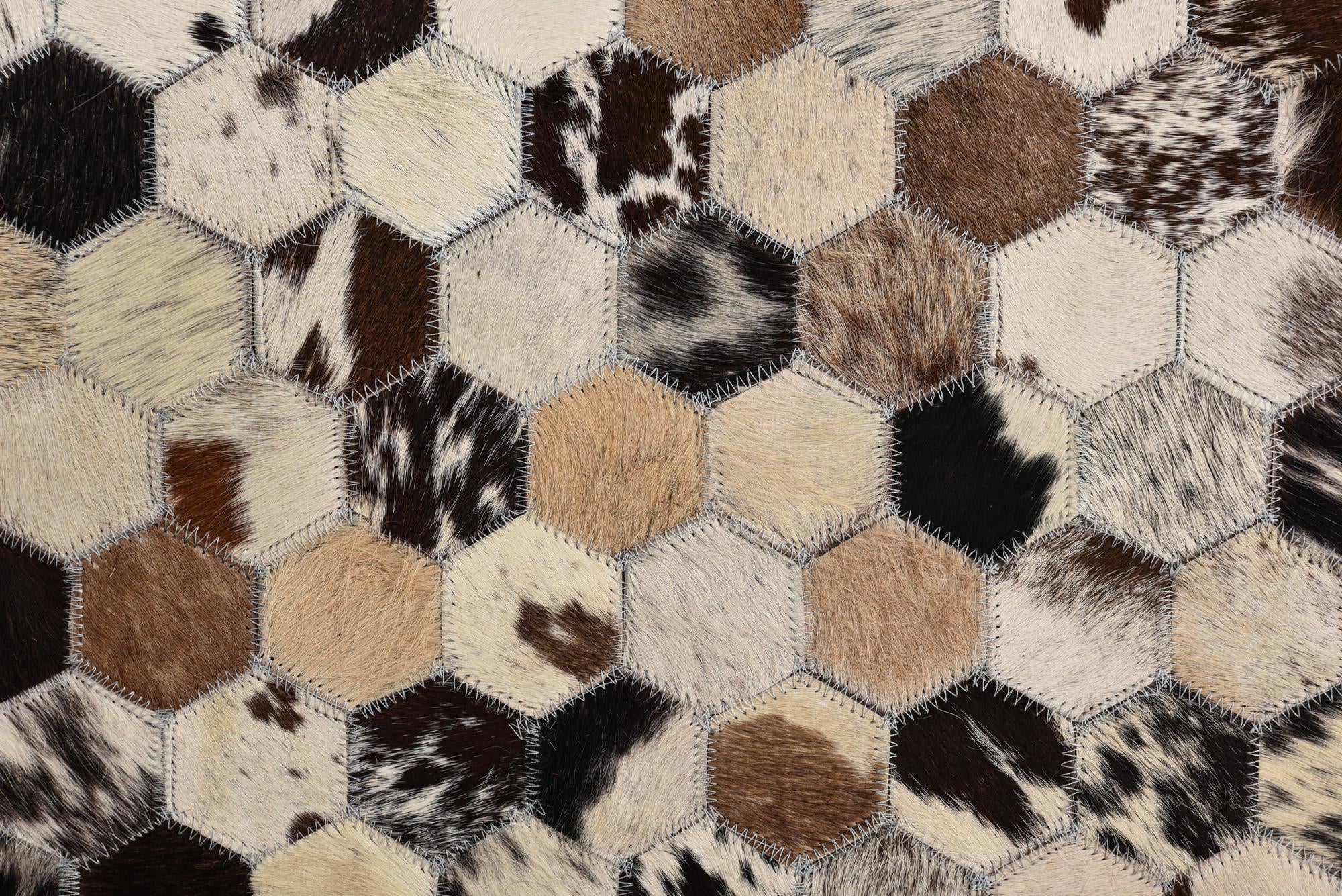 5' x 8' Cowhide Leather Rug