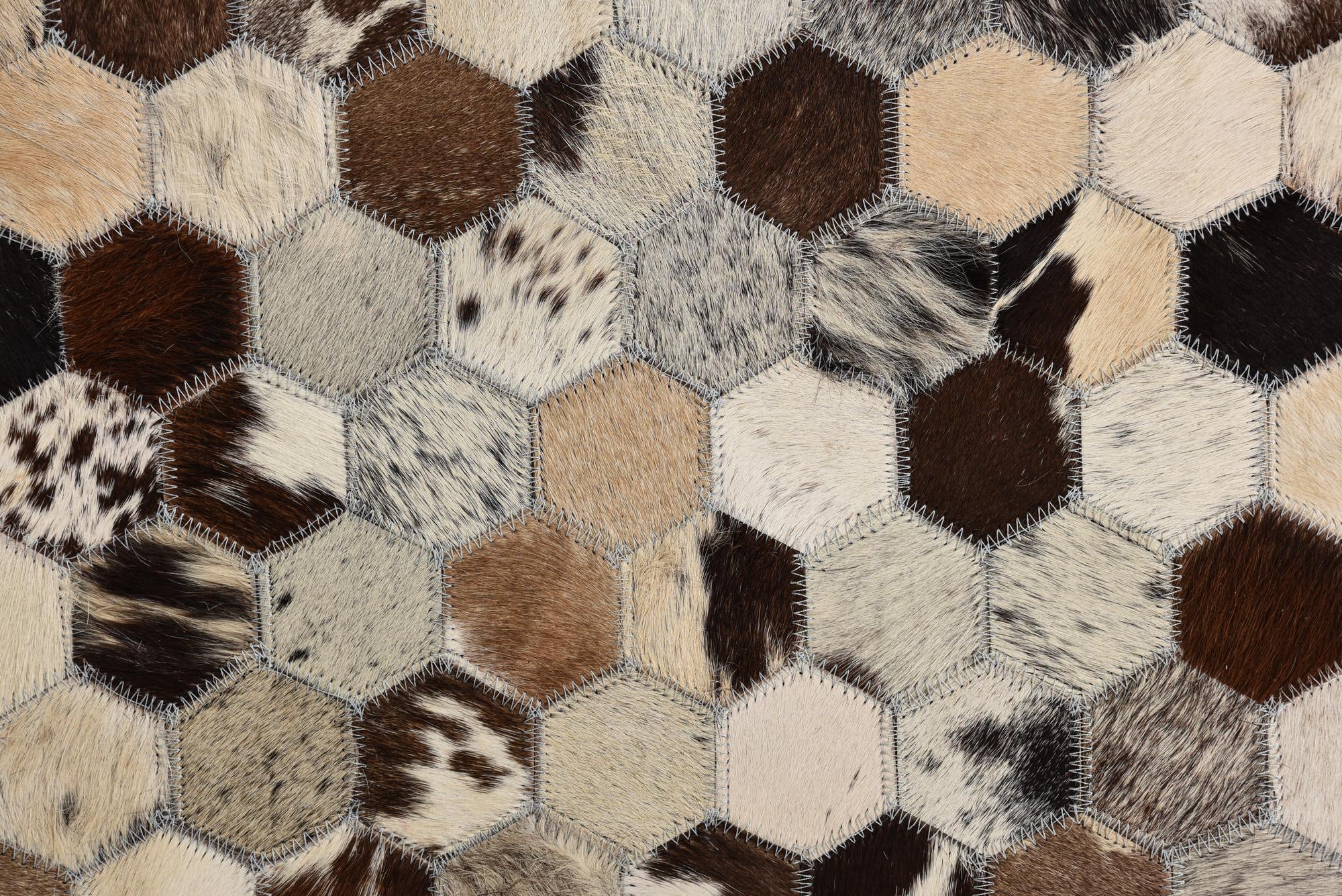 5' x 8' Cowhide Leather Rug