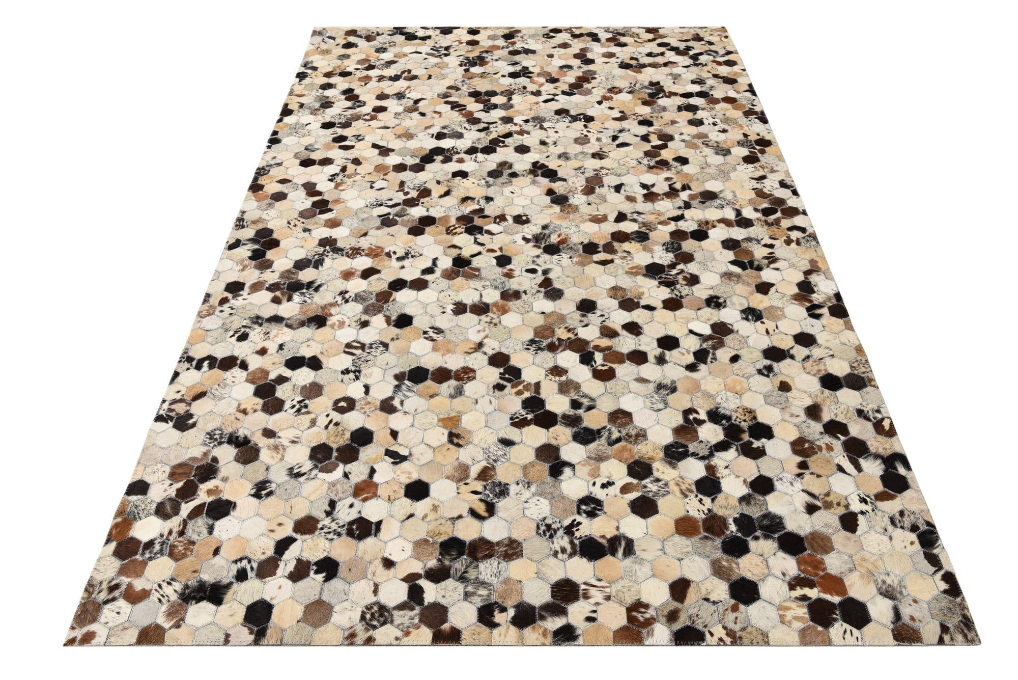 5' x 7' 10 Cowhide Leather Rug