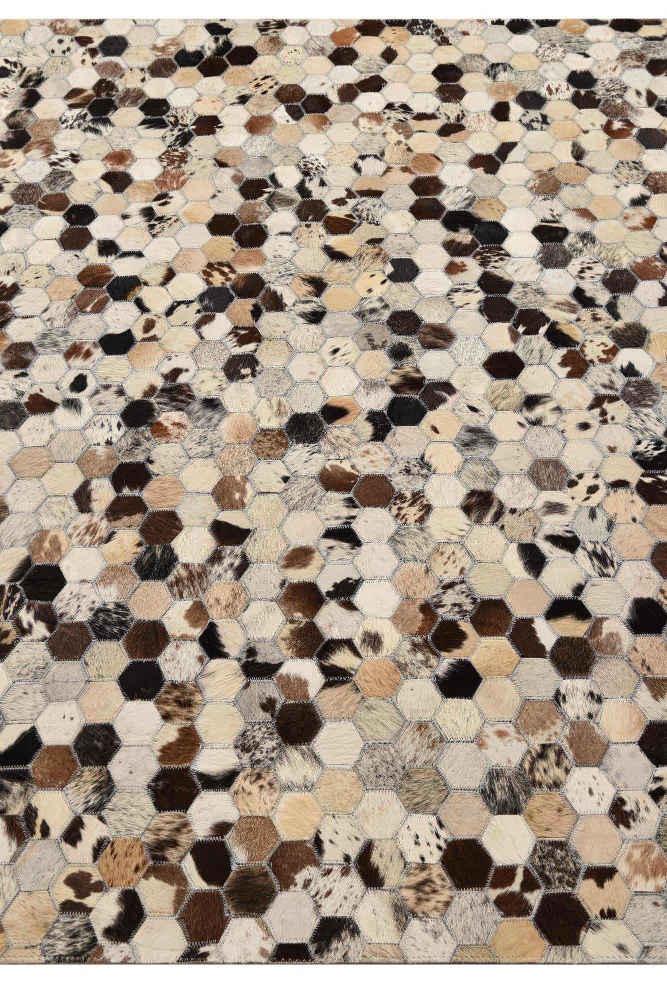 5' x 7' 10 Cowhide Leather Rug