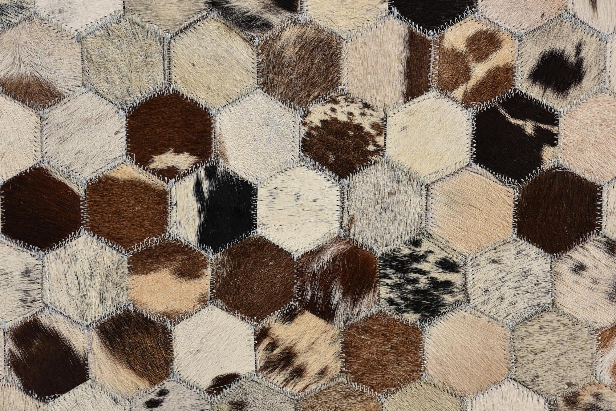 5' x 7' 10 Cowhide Leather Rug