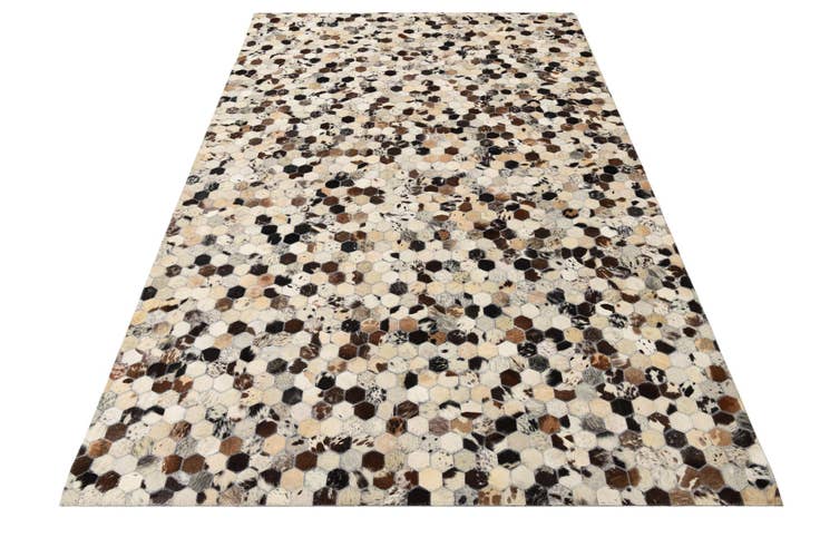 Detail image of 5' 1 x 8' Cowhide Leather Rug