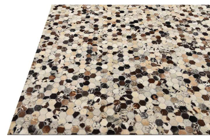 5' 1 x 8' Cowhide Leather Rug