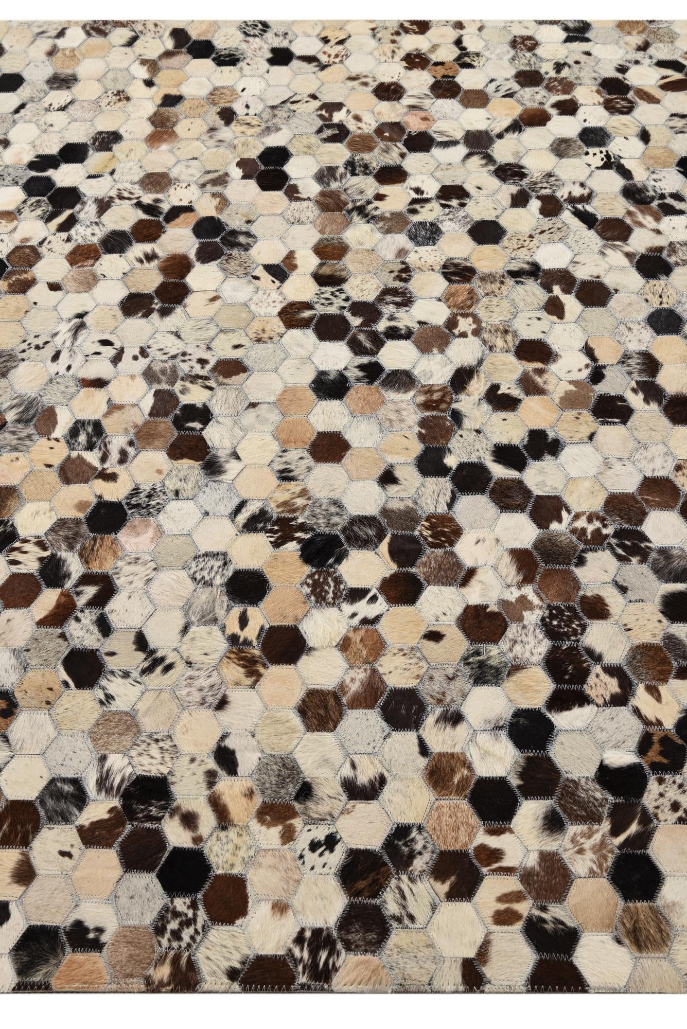 5' 1 x 8' Cowhide Leather Rug