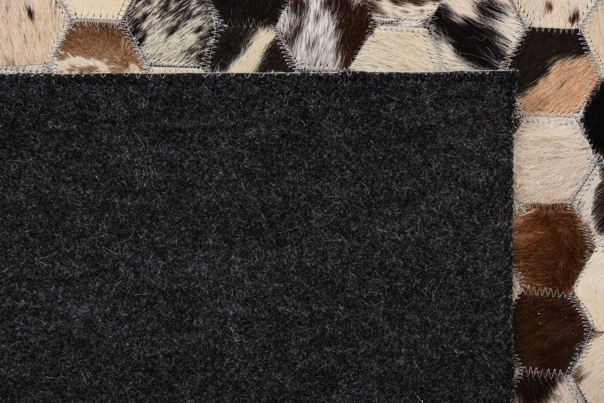 5' 1 x 8' Cowhide Leather Rug