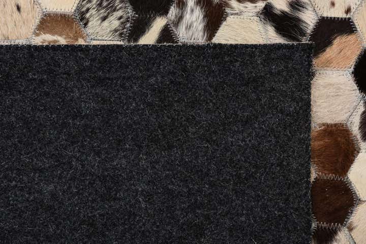 5' 1 x 8' Cowhide Leather Rug