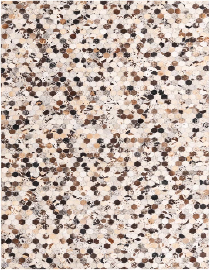 Detail image of 5' 1 x 8' Cowhide Leather Rug