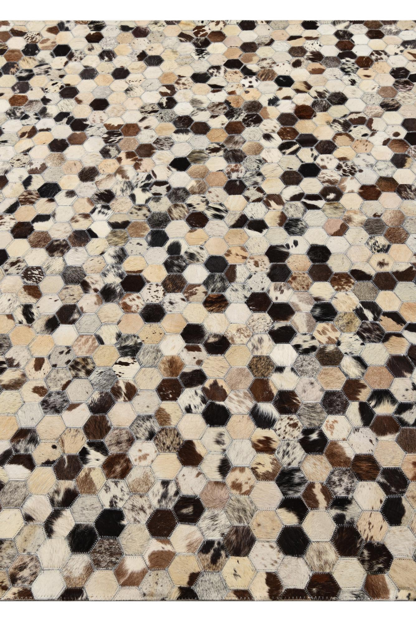 5' 2 x 8' Cowhide Leather Rug