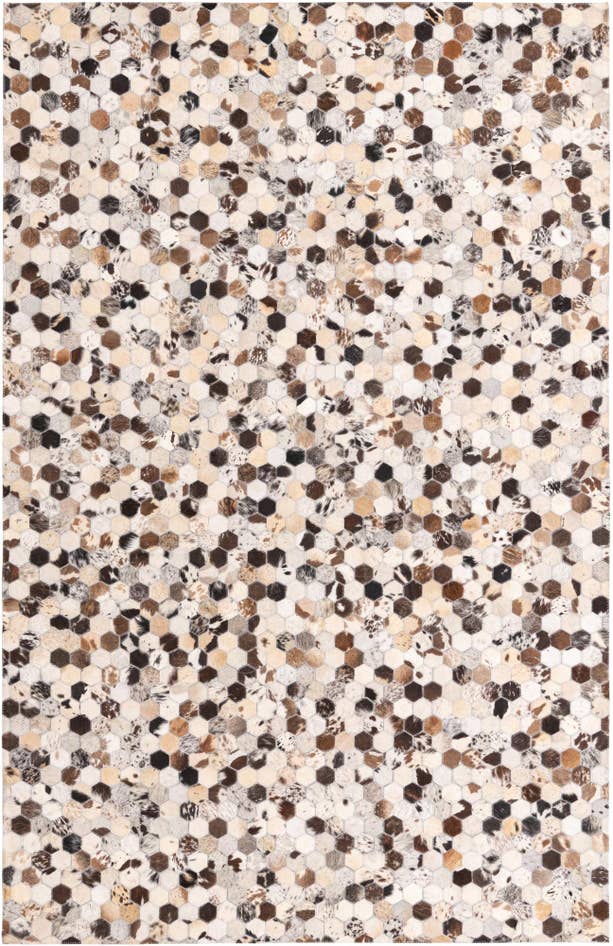 Detail image of 5' 2 x 8' Cowhide Leather Rug