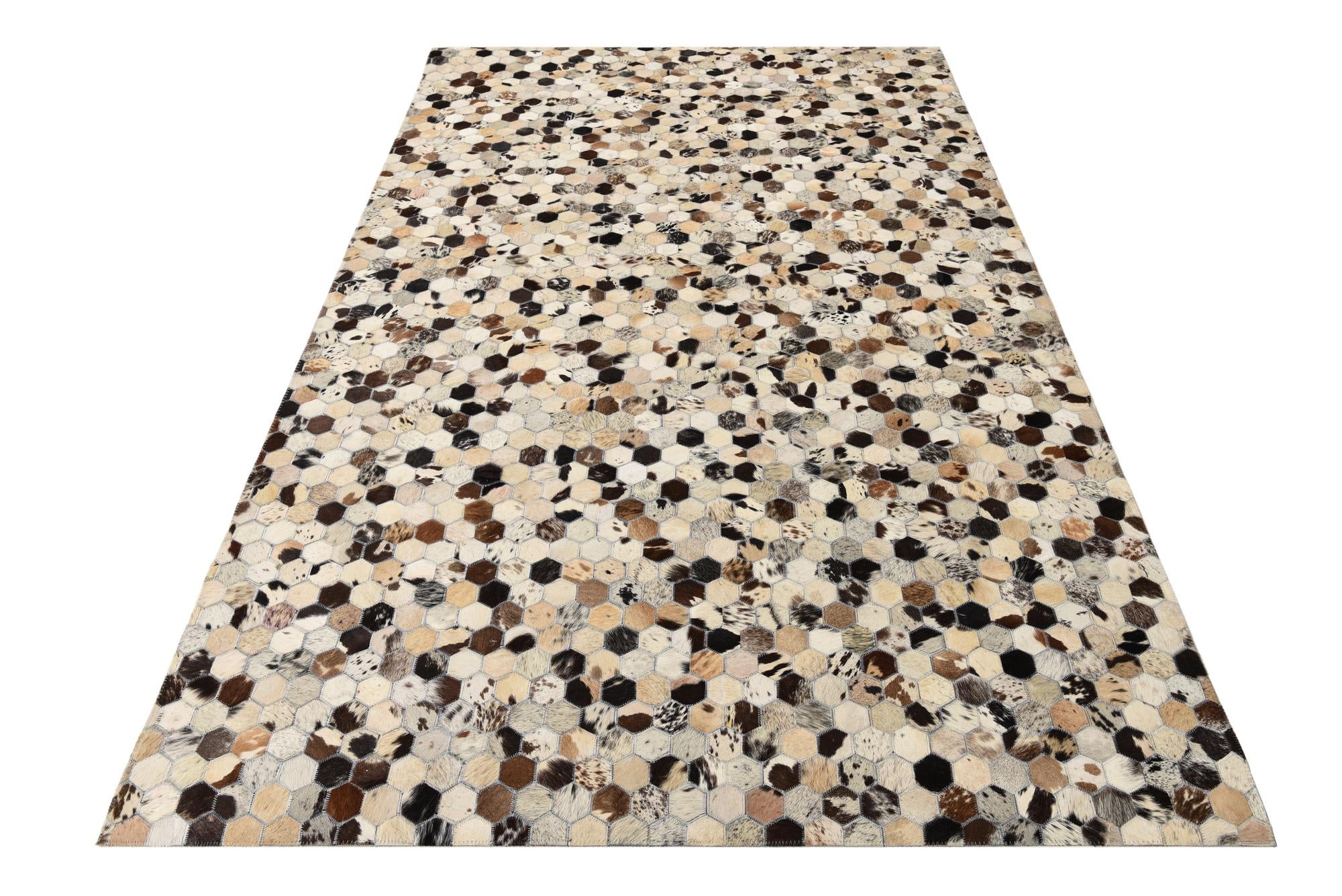 5' 1 x 8' Cowhide Leather Rug