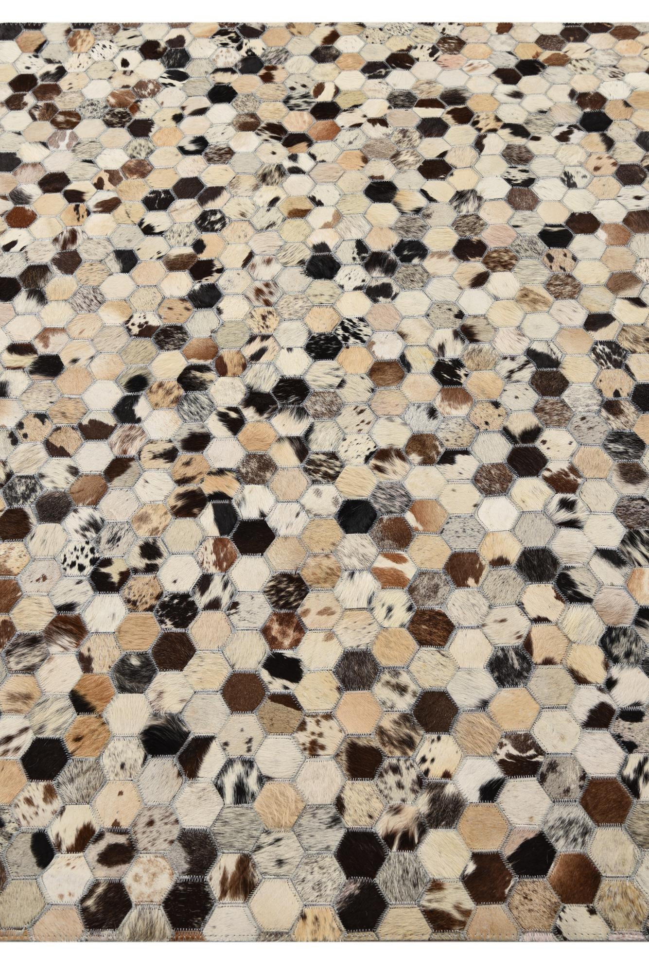 5' 1 x 8' Cowhide Leather Rug