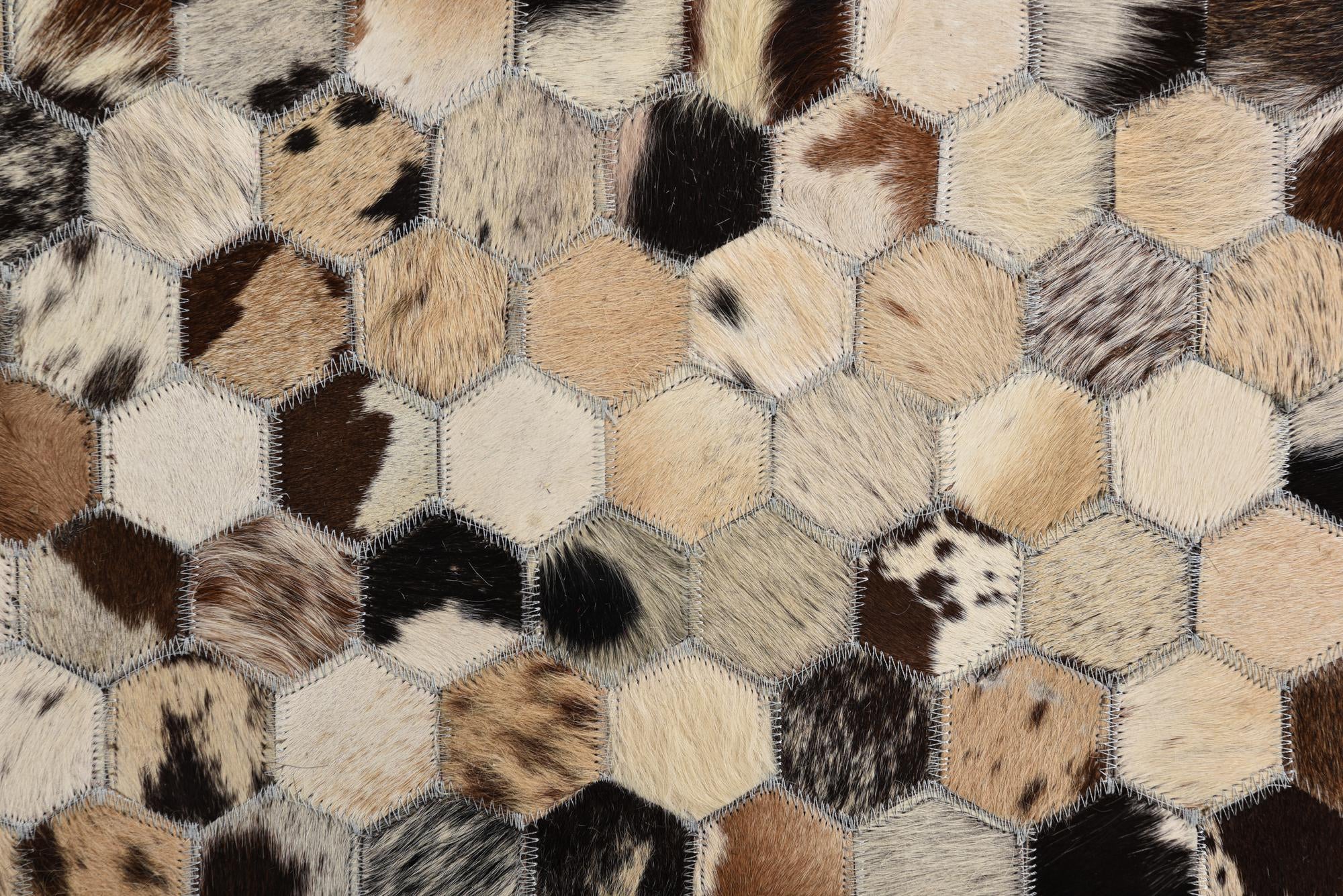 5' 1 x 8' Cowhide Leather Rug