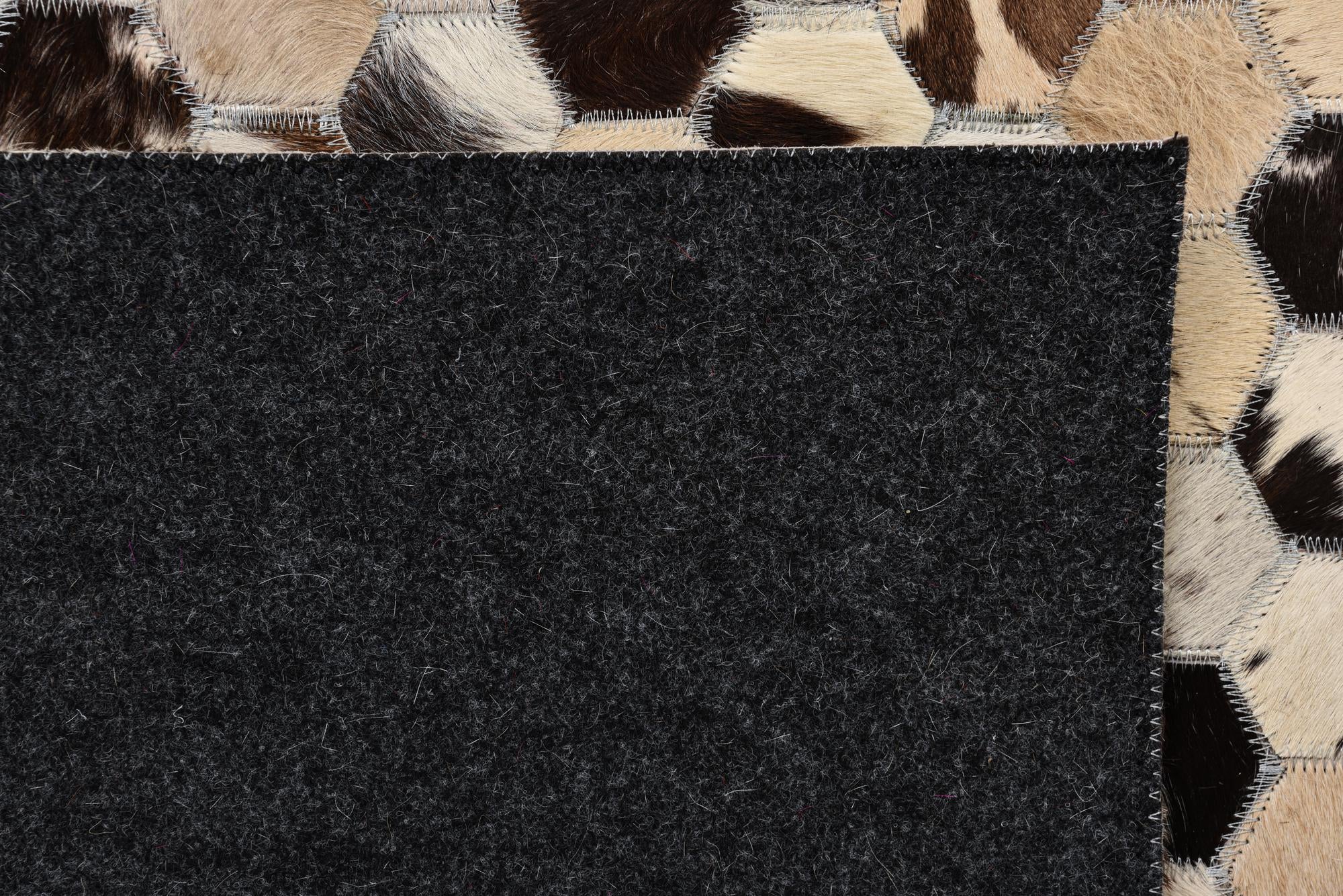 5' 1 x 8' Cowhide Leather Rug