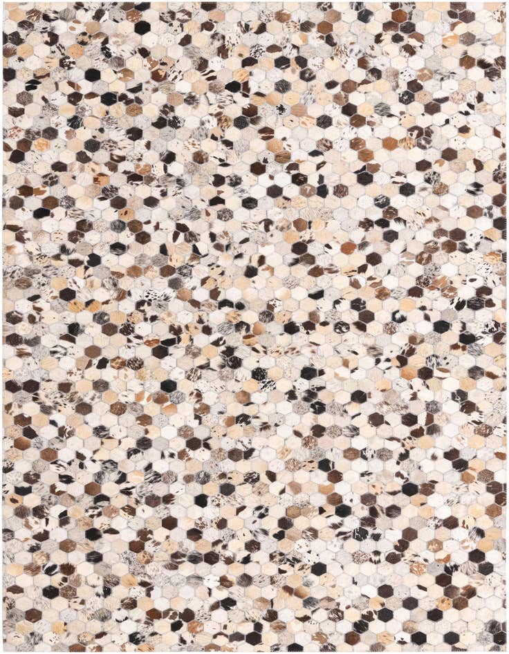 Detail image of 5' 1 x 8' Cowhide Leather Rug