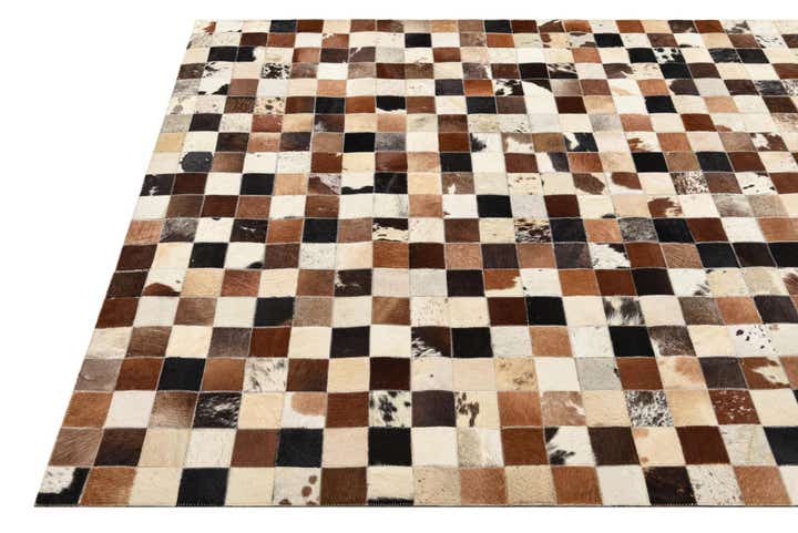 5' x 7' 10 Cowhide Leather Rug