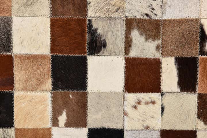 5' x 7' 10 Cowhide Leather Rug