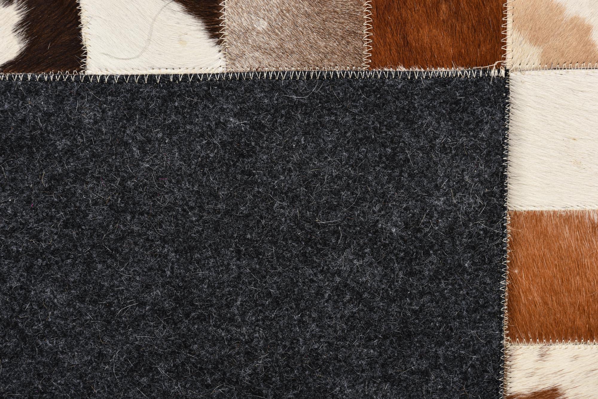 5' x 7' 10 Cowhide Leather Rug