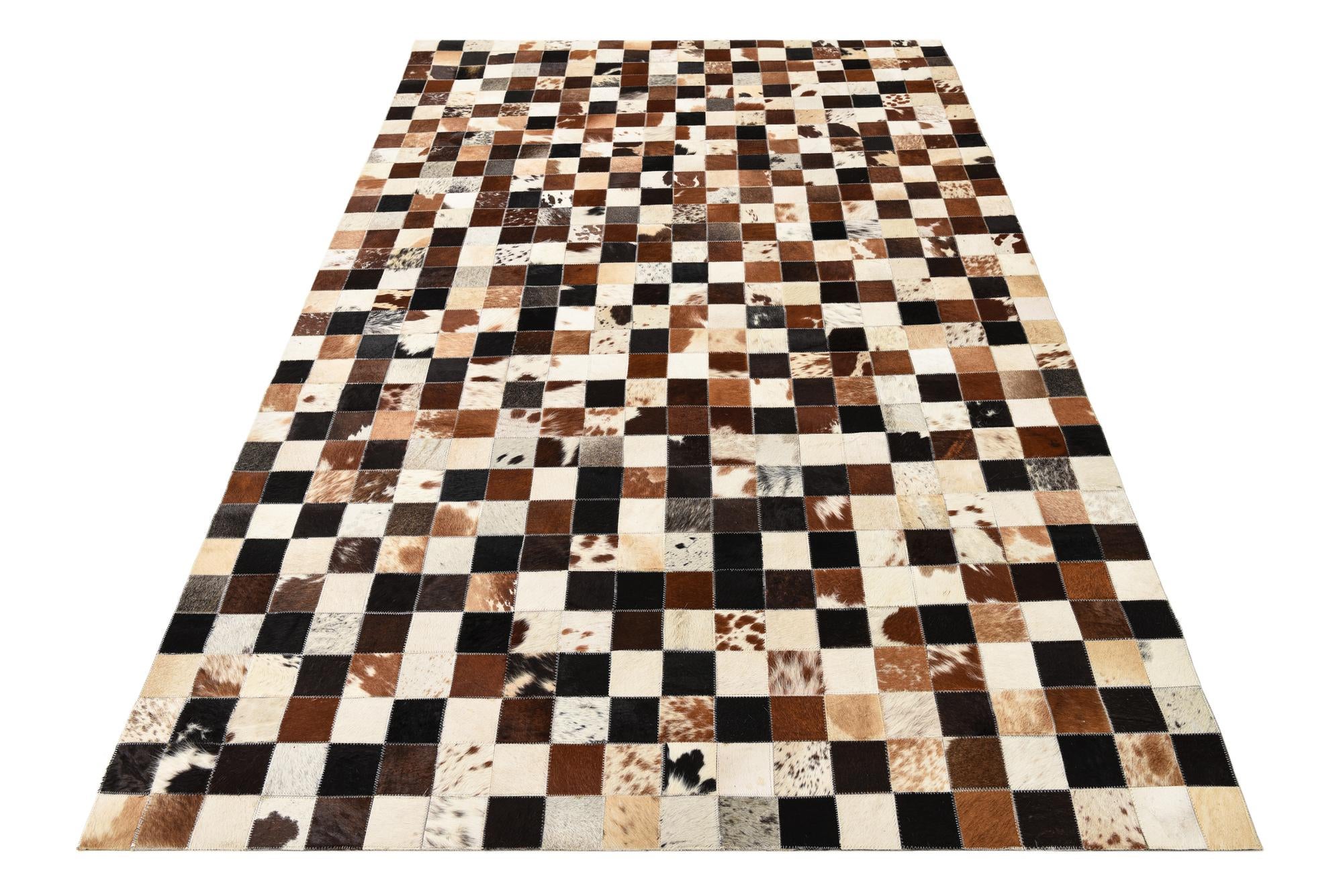 5' x 8' Cowhide Leather Rug