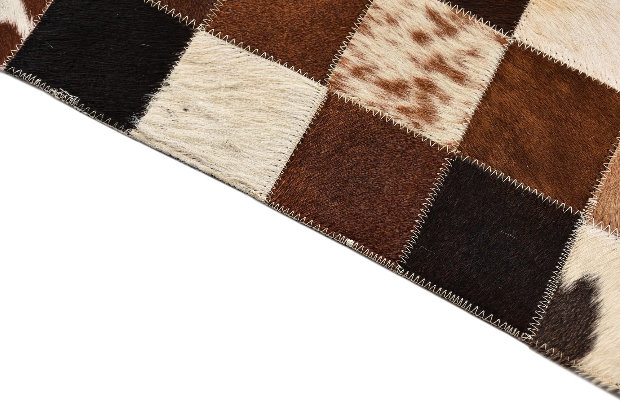 5' x 8' Cowhide Leather Rug