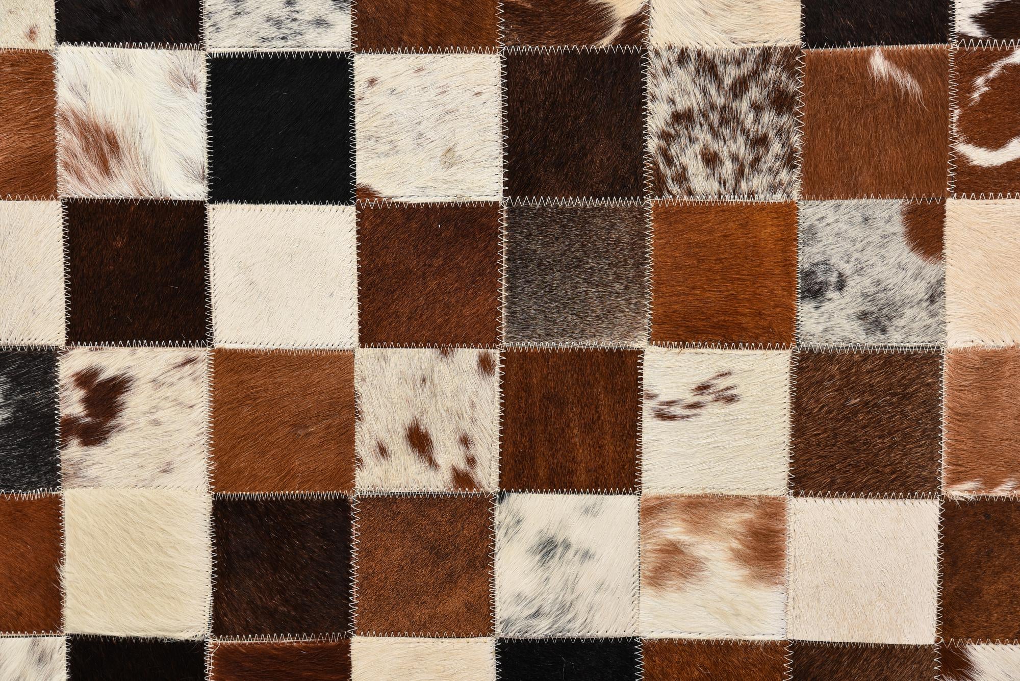 5' x 8' Cowhide Leather Rug
